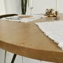 Runder Esstisch Hairpin-Beine Kiefernholz Sand 4