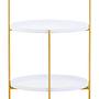 Trosa Two Tier Weiß und Gold Beistelltisch
 3