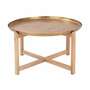 Gartentisch Holz Metall Bronze 0
