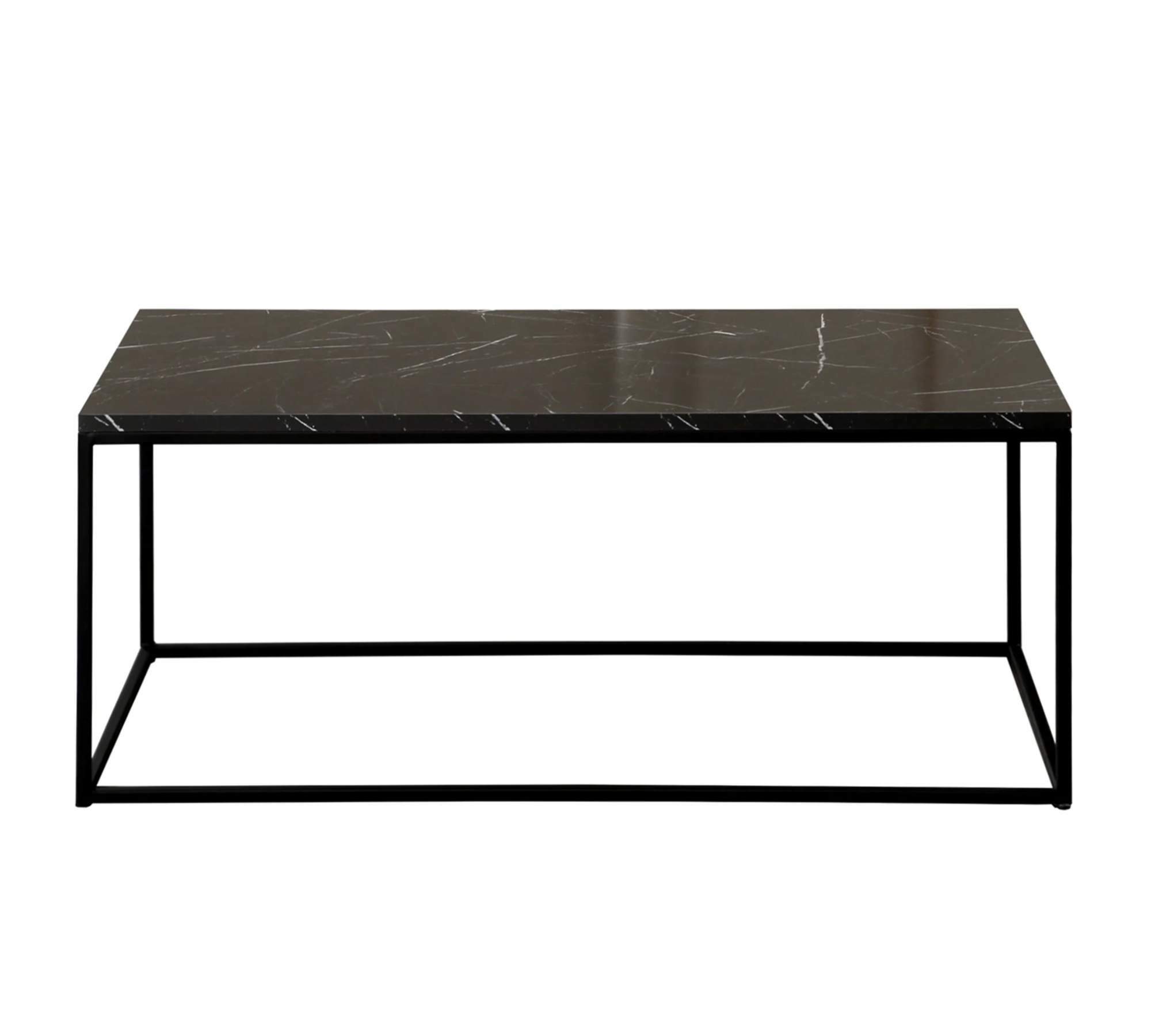 Couchtisch Marmor Dekor Metalll Schwarz 0