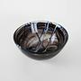 Contrast Glass Bowl Blue 1980s 2