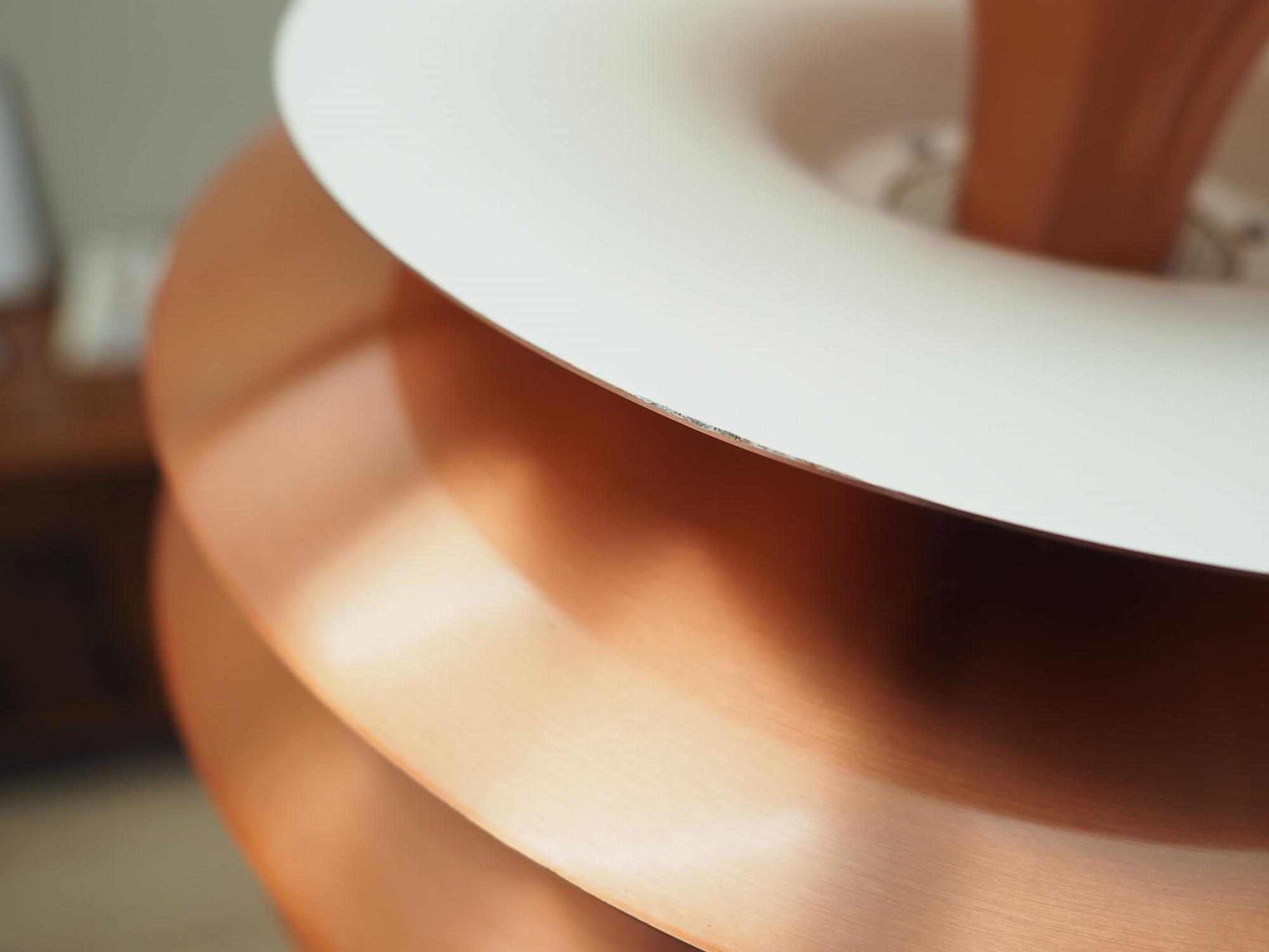 Vintage pendant lamp metal orange 1980s 4