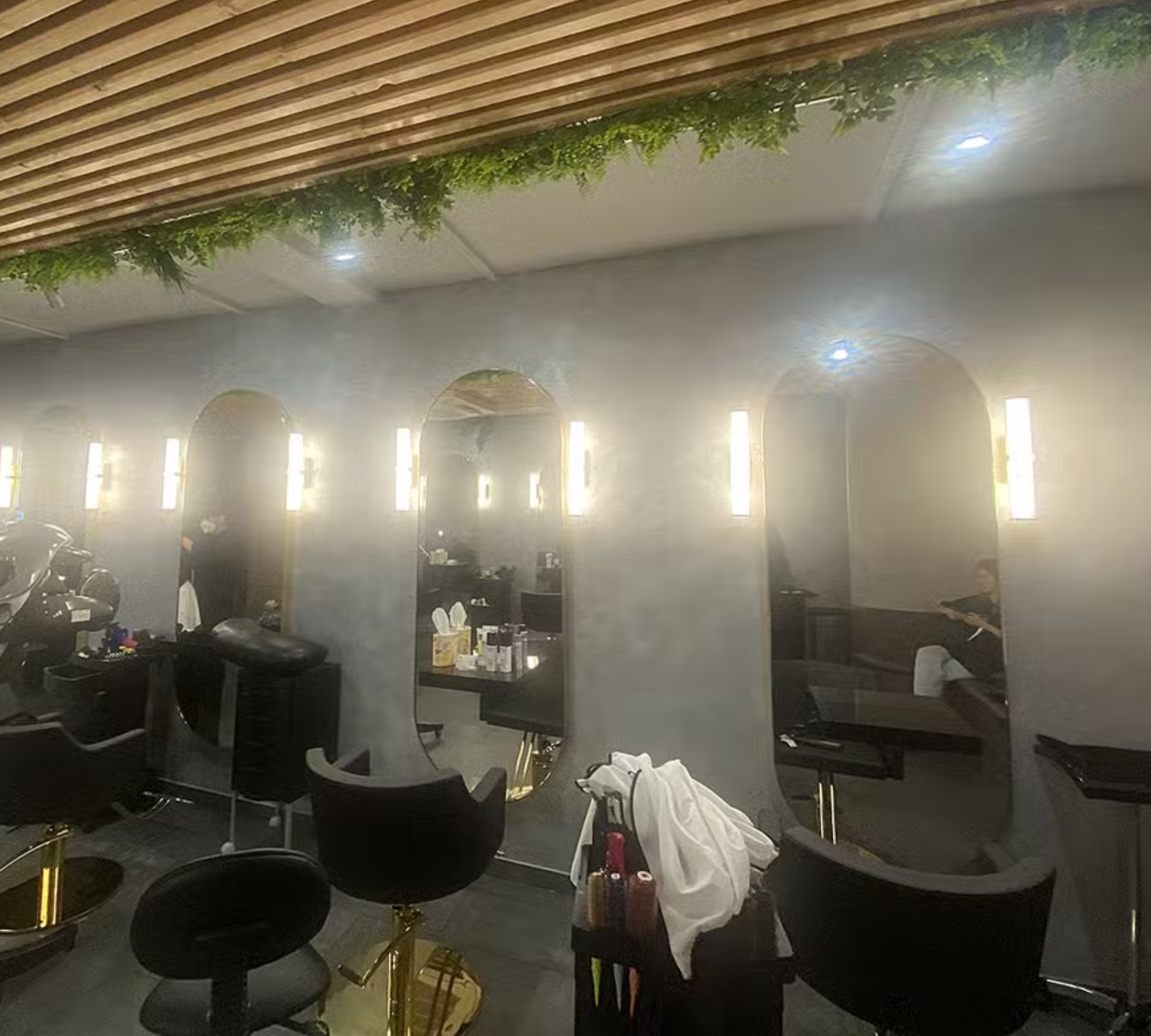 LED bathroom light Steel Opal glass Gold 1