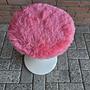 Vintage Hocker Kunststoff Textil Pink 2