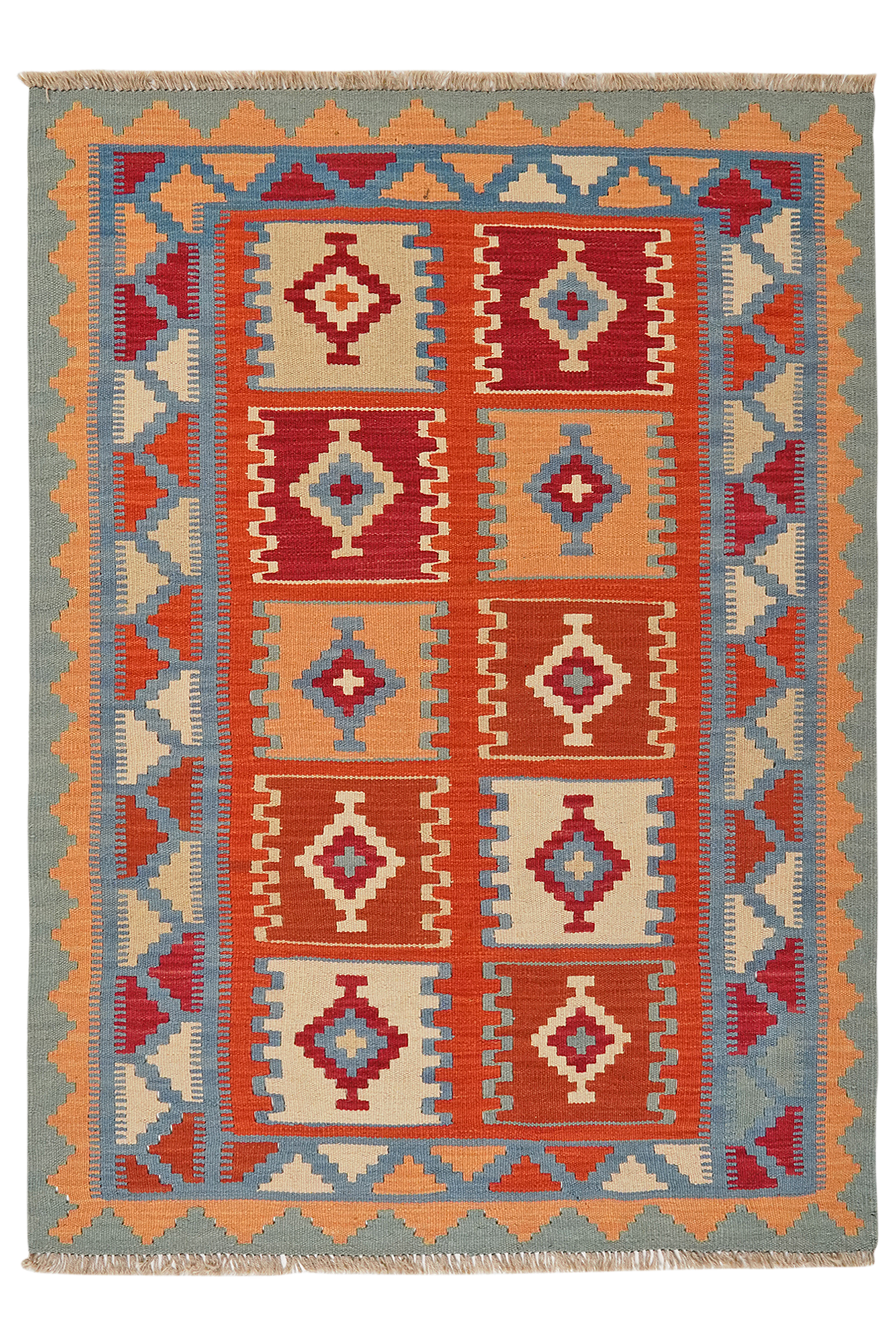 Kilim Gashgai Teppich Mehrfarbig 0