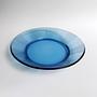 Vintage Bowl & Plate Glass Cobalt Blue 1980s 3