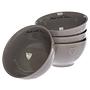 Schalenset Made with Love (4er-Set) Steingut Braun 0