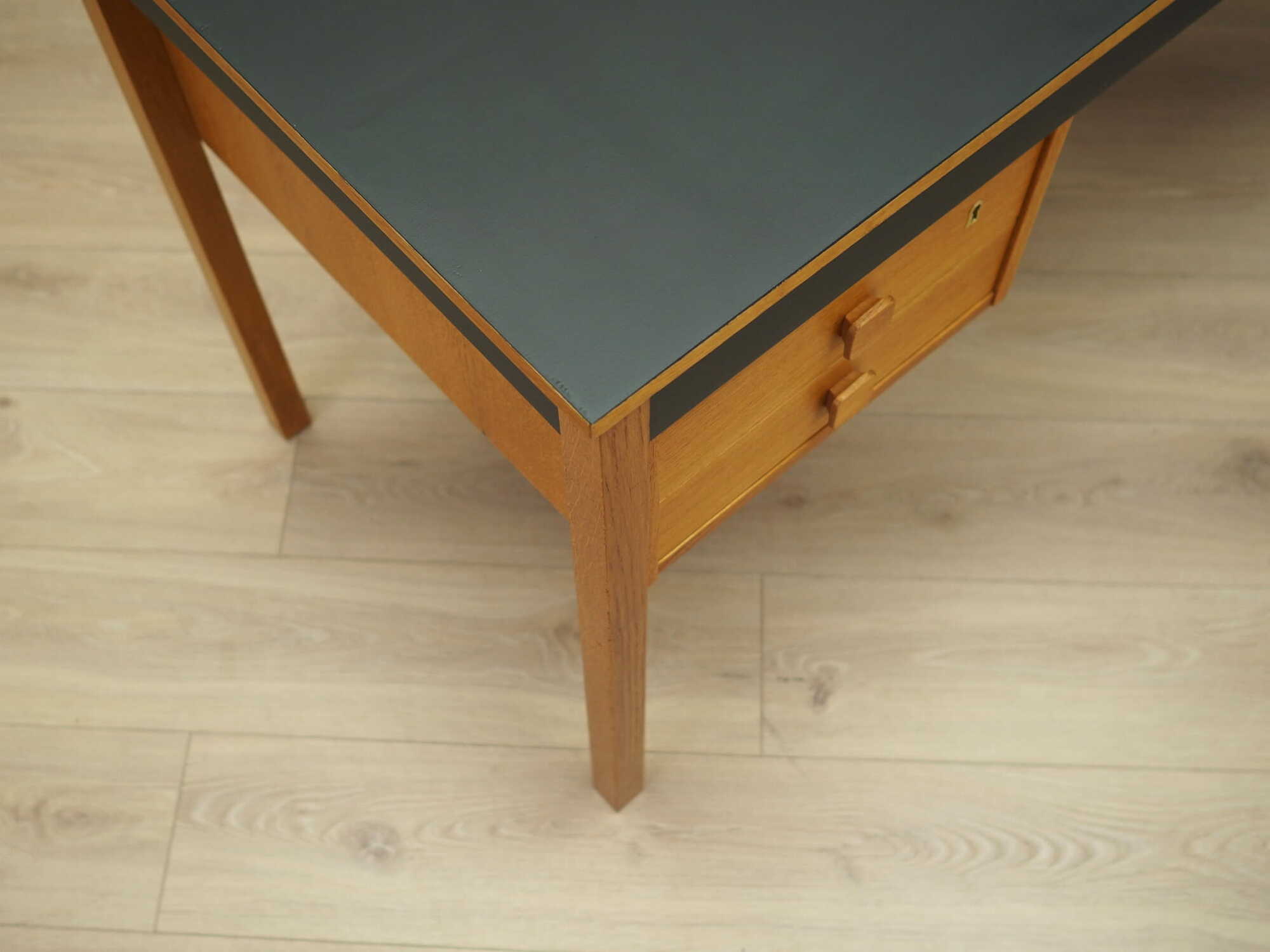 Vintage Desk Ash Wood Brown 1970s 6