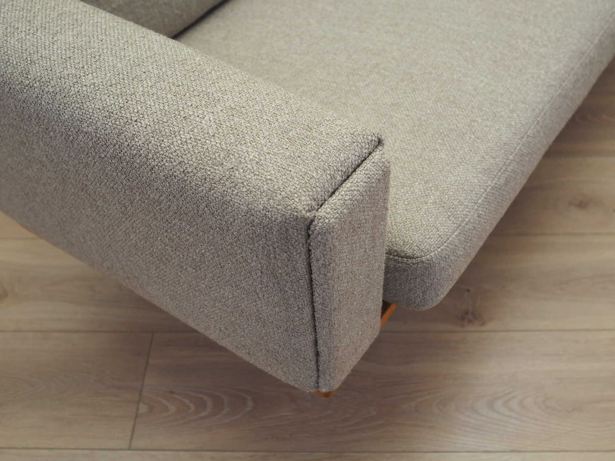 Vintage Sofa Ash wood Textile Grey 1960s 8
