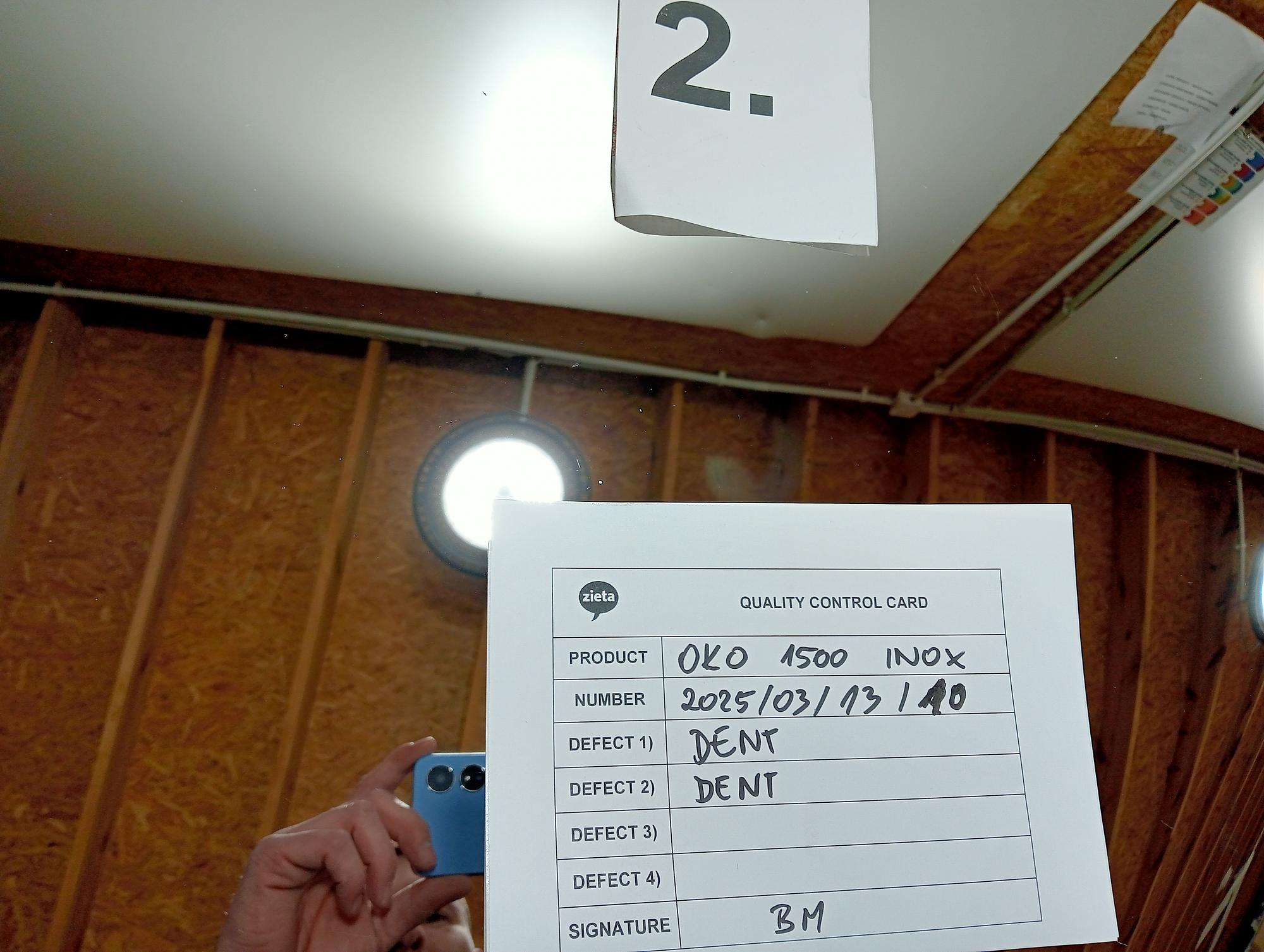 OKO Specchio 1500 Acciaio inossidabile Inox Lucidato Argento 3