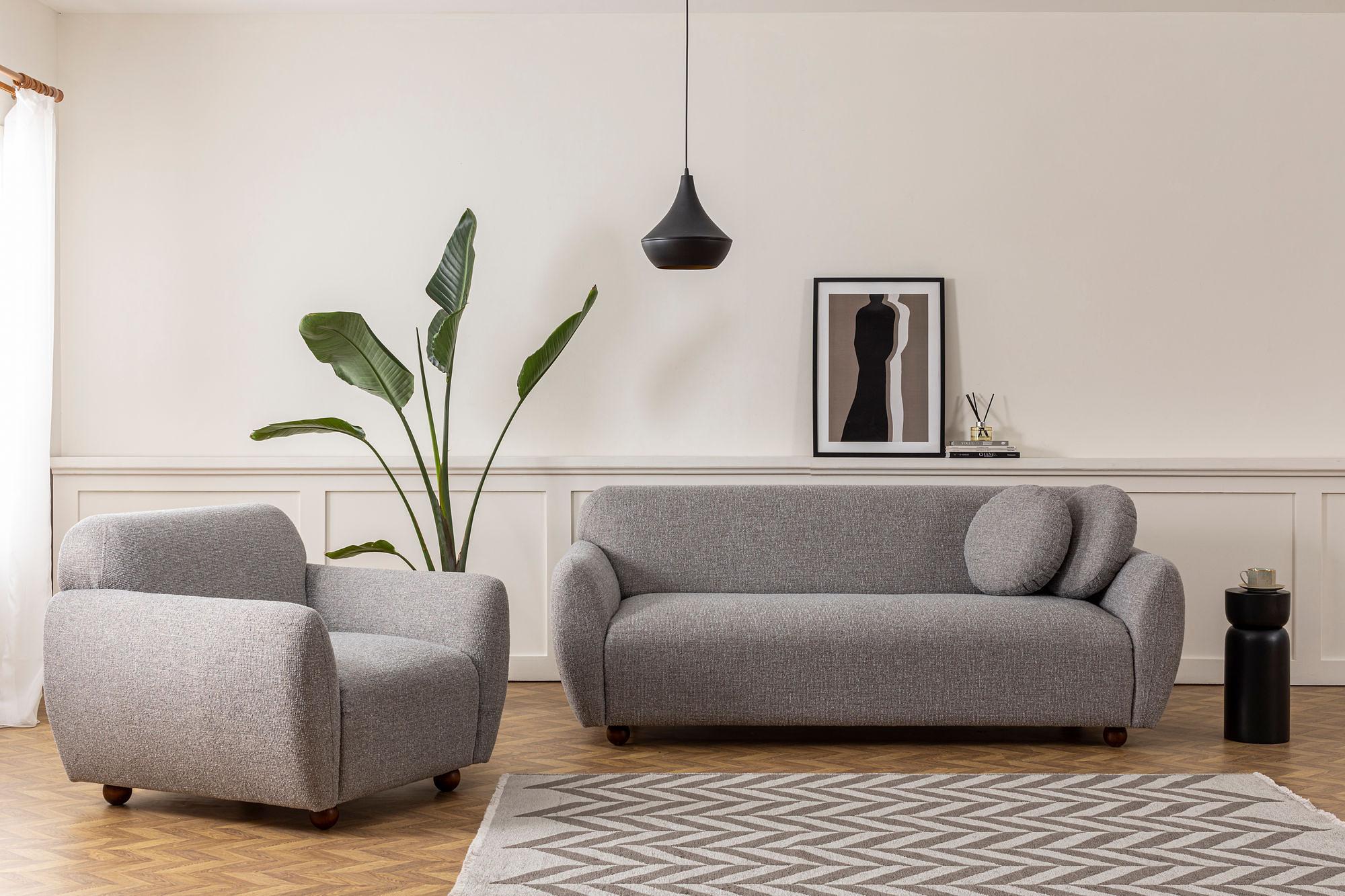 Divano Eddy grigio chiaro 2