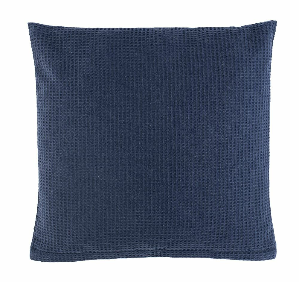 Kissenhülle aus Waffelpiqué 100% Baumwolle Dunkelblau 0