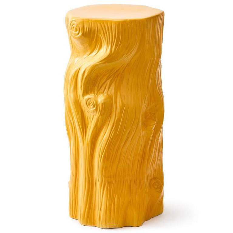 Tree Trunk Beistelltisch Keramik Gelb 1
