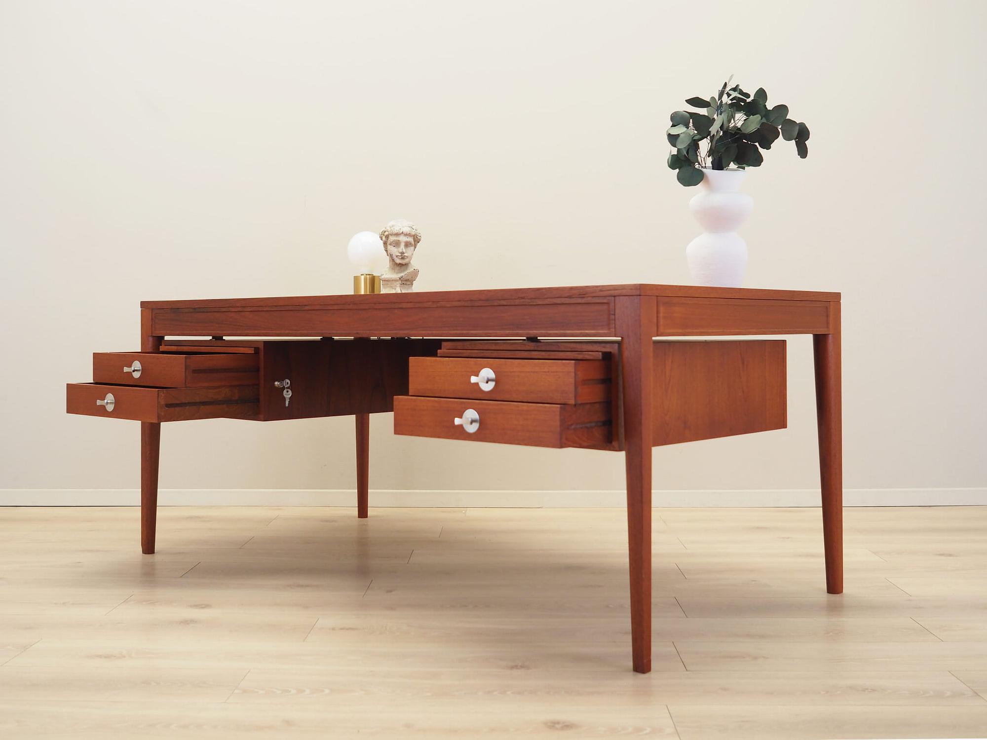 Schreibtisch Teakholz 1970er Jahre 3