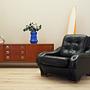 Armchair Faux Leather Black 1980s 1