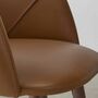 Lule Armlehnstuhl Nussbaumholz Leder Braun 5