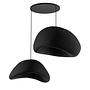 2-Flammig Wabi Sabi Plasterglows Pendelleuchte Schwarz 1