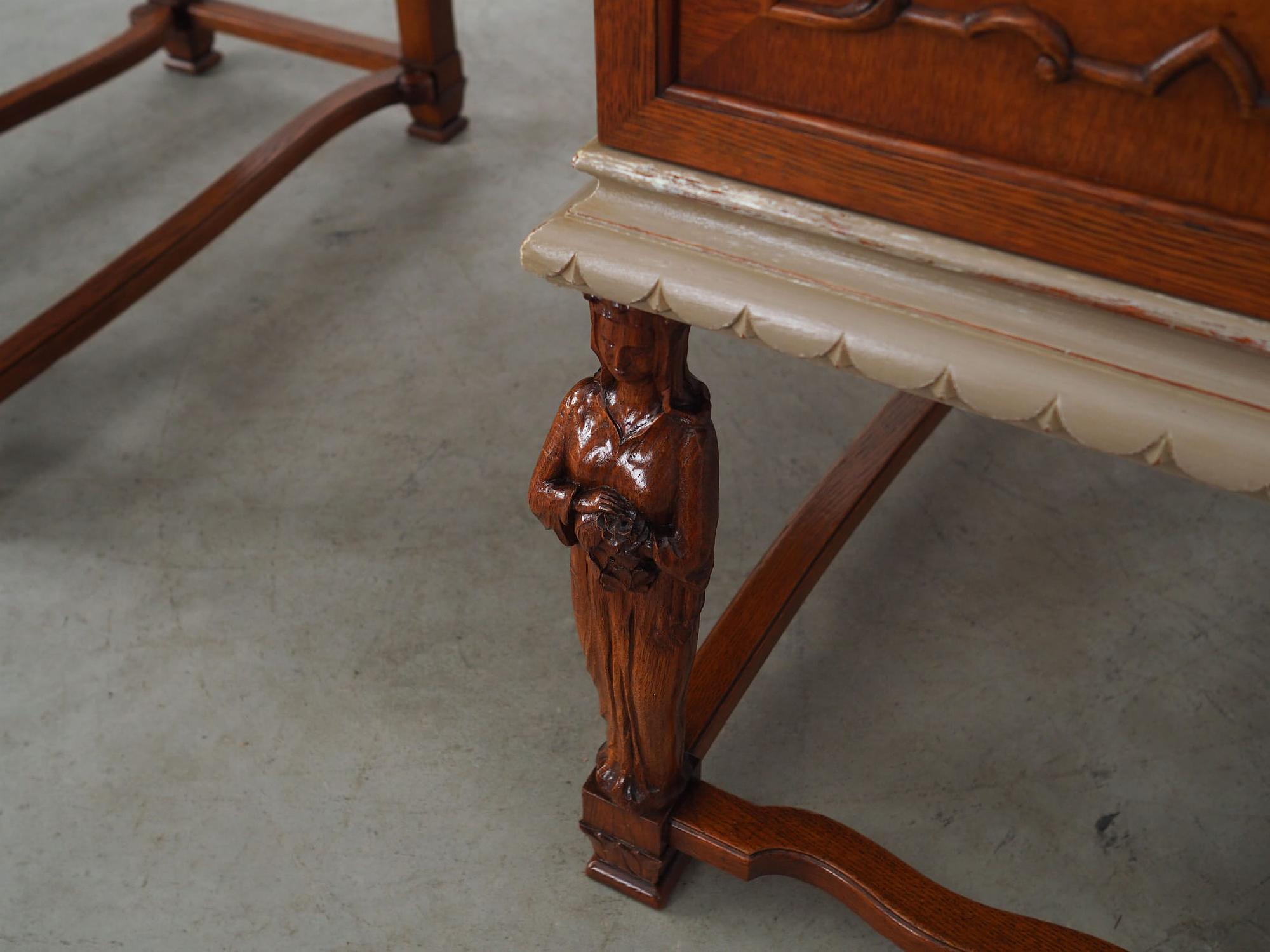 Scrivania vintage in legno marrone anni '50 13