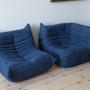 Togo Lounge Set 2-tlg. Textil Marineblau 1