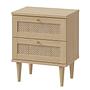 Nightstand Pekino with 2 drawers Natural 2