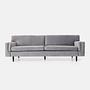 Helsinki Sofa 4-Sitzer Samt Silber 1