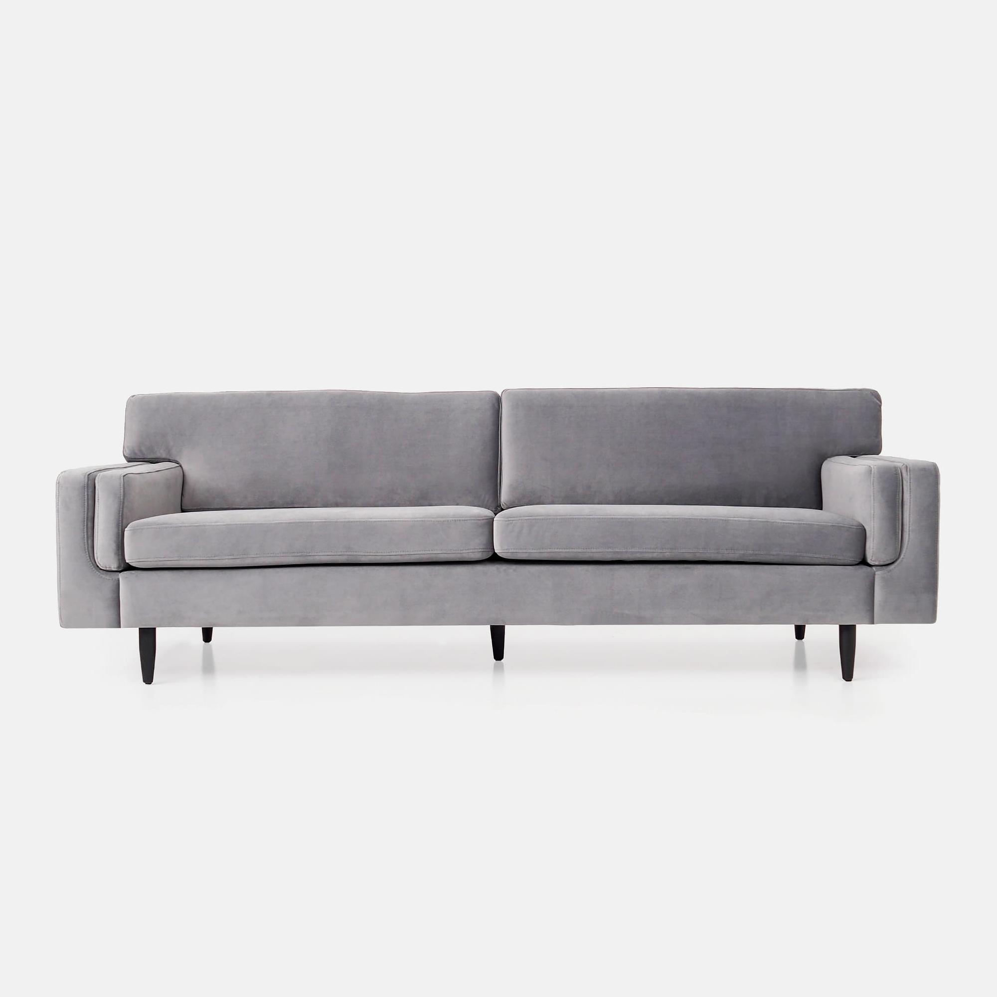 Helsinki Sofa 4-seater Velvet Silver 1