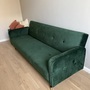 Schlafsofa 3-Sitzer Samt Metall Grün 3