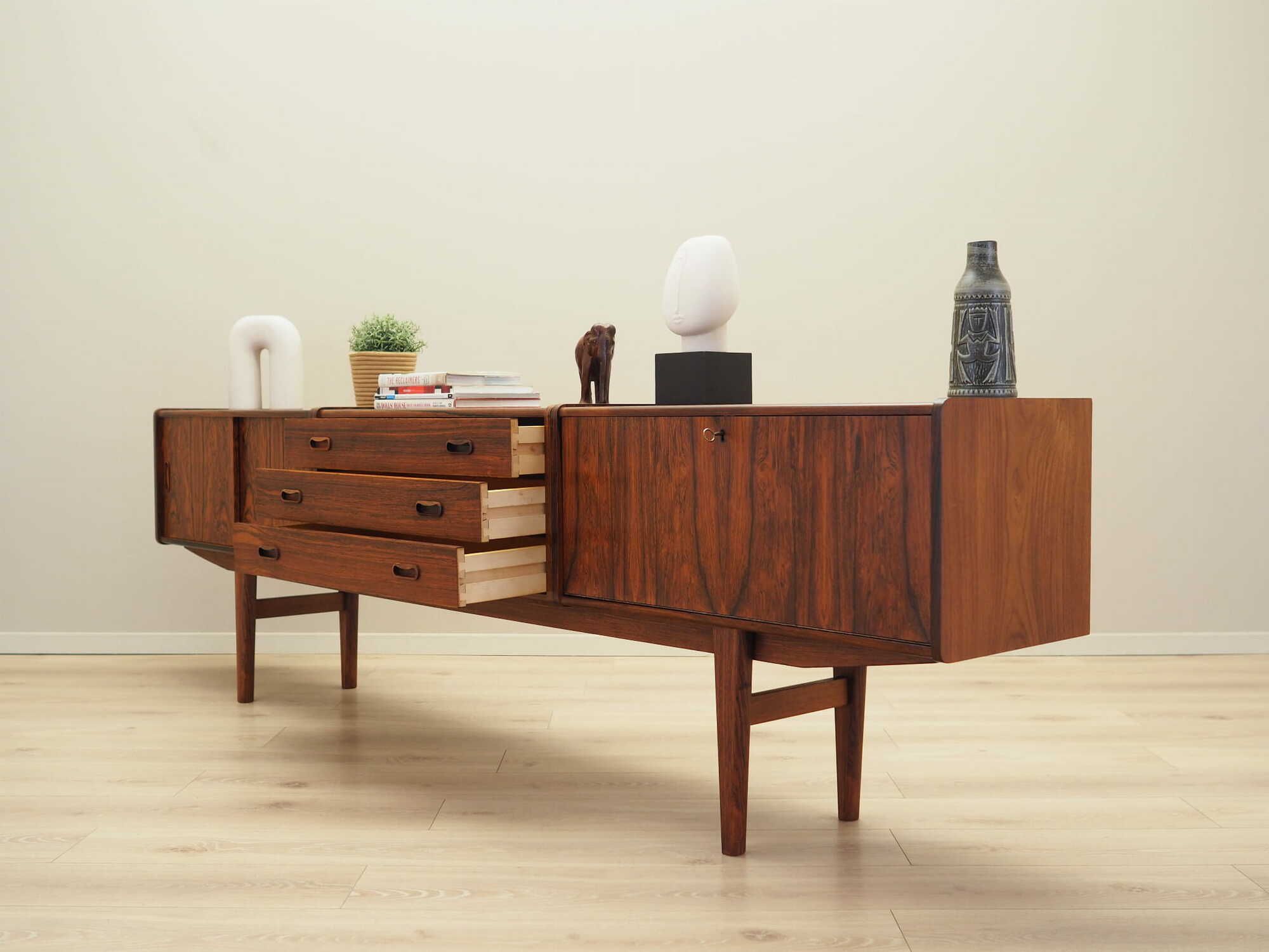 Vintage Sideboard Palisanderholz Braun 1970er Jahre 4