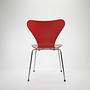 Fritz Hansen Serie 7 Chrom Holz Rot 3