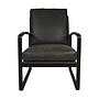 Miami Sessel Leder Metall Schwarz 0