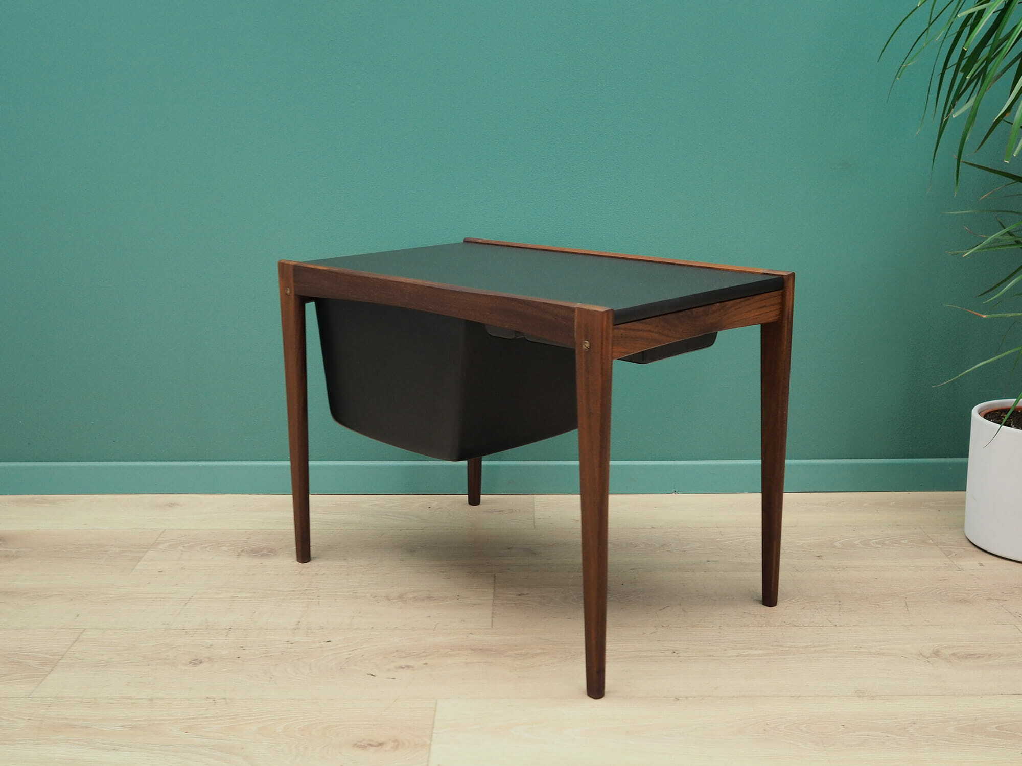 Vintage sewing table Teak brown 1960s 5