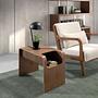 Rectangular corner table walnut 2110 3