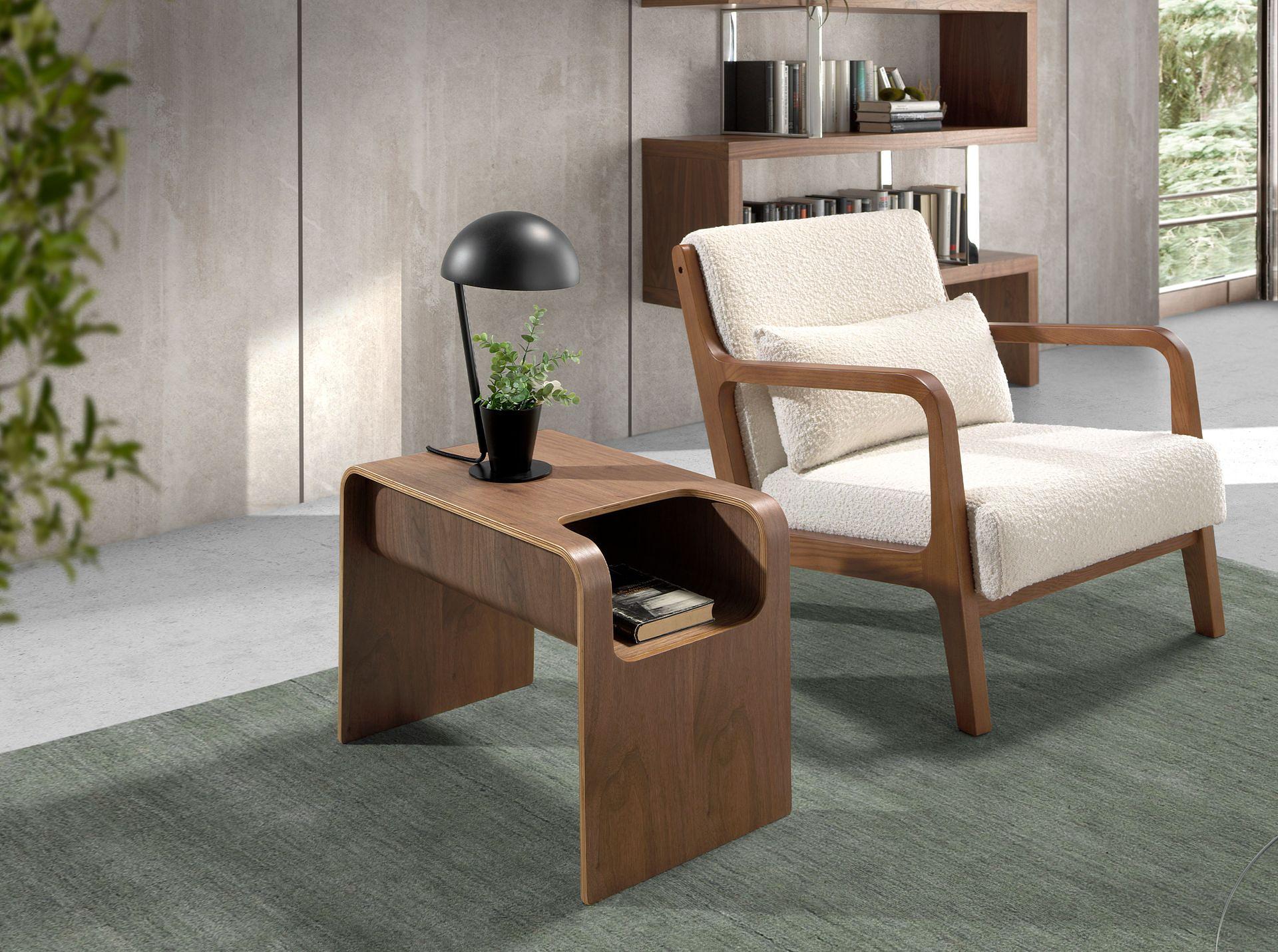 Rectangular corner table walnut 2110 3
