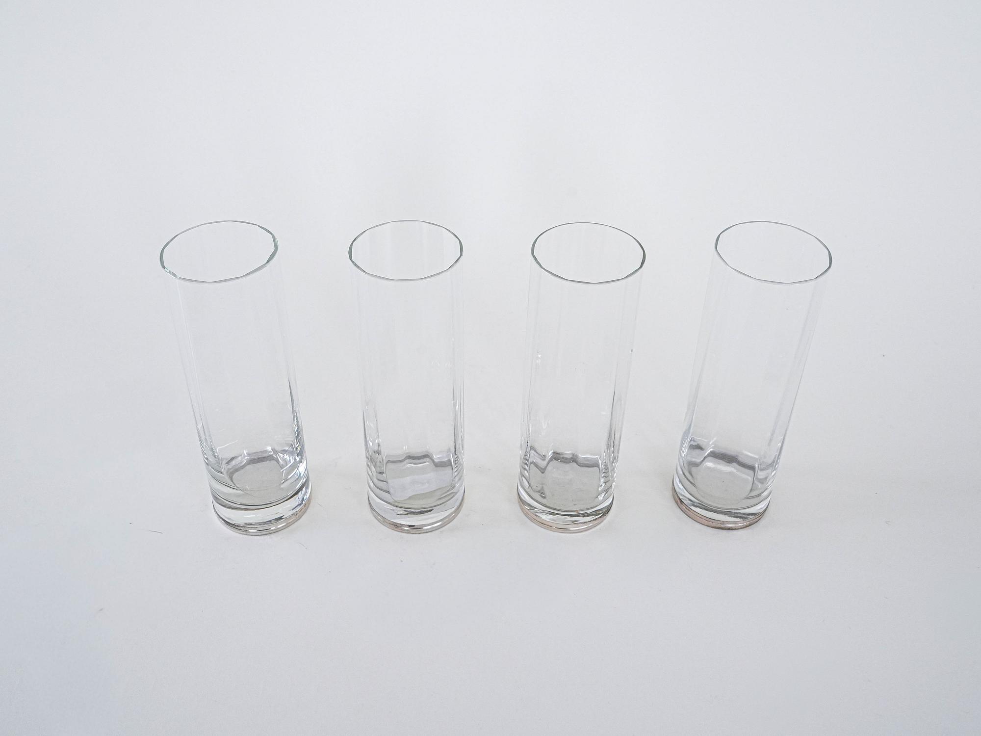 Glass set Hollywood Regency style 1970s 4