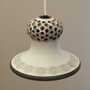 Vintage pendant lamp ceramic white 1960s 2