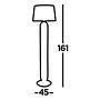 Jazz Floor Lamp Steel Velvet 1-light 3