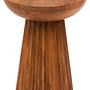 Walsa Carved Ridge Side Table Mango Wood Natural 1