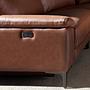 Sofa Récamiere Rechts Leder Tabakbraun 4