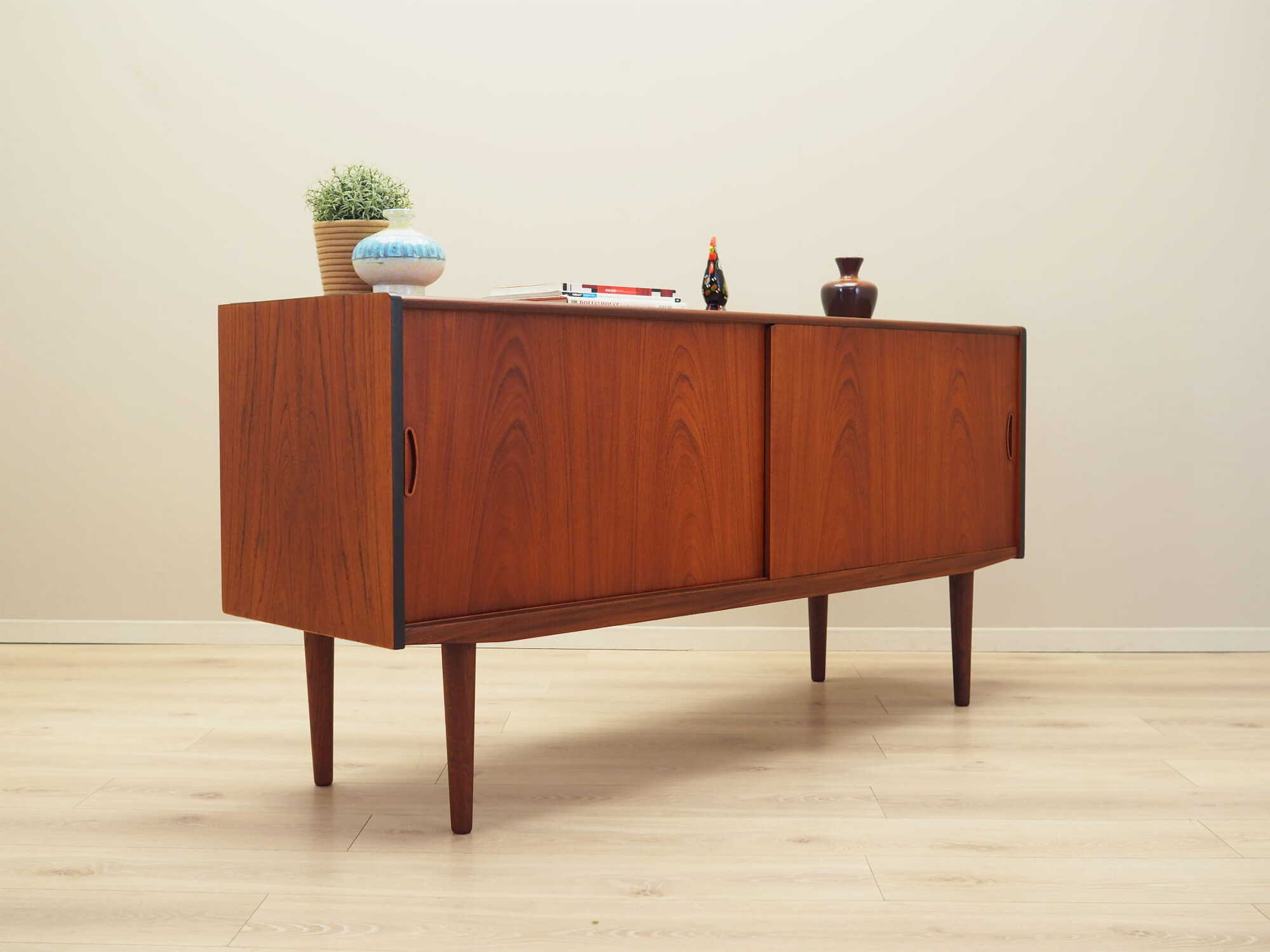 Vintage Sideboard Teakholz Braun 1970er Jahre 5