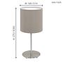 Pasteri Table Lamp 1-Light Mixed Fabric Steel Beige 3