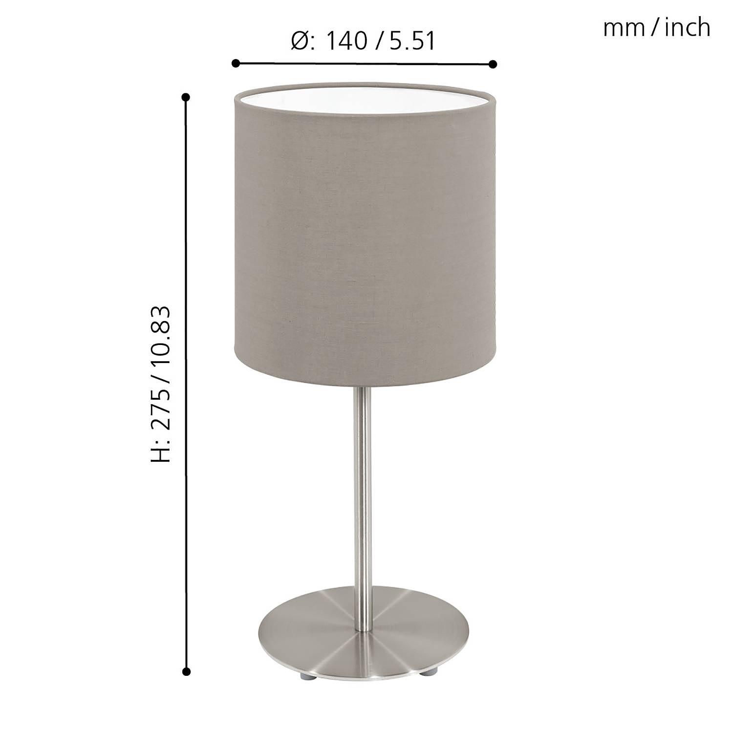 Pasteri Table Lamp 1-Light Mixed Fabric Steel Beige 3