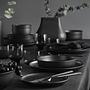 Dinnerware set 18-pc. Porcelain Matte Black 1