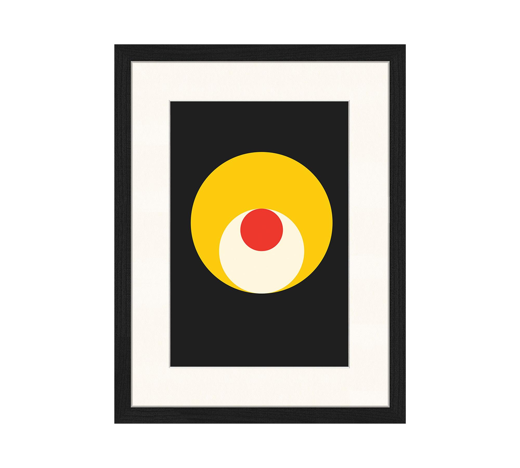 Bauhaus Circles in Circles Art Print with Frame 0