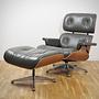 Eames Lounge Chair XL & Ottoman Leder Umbragrau 0