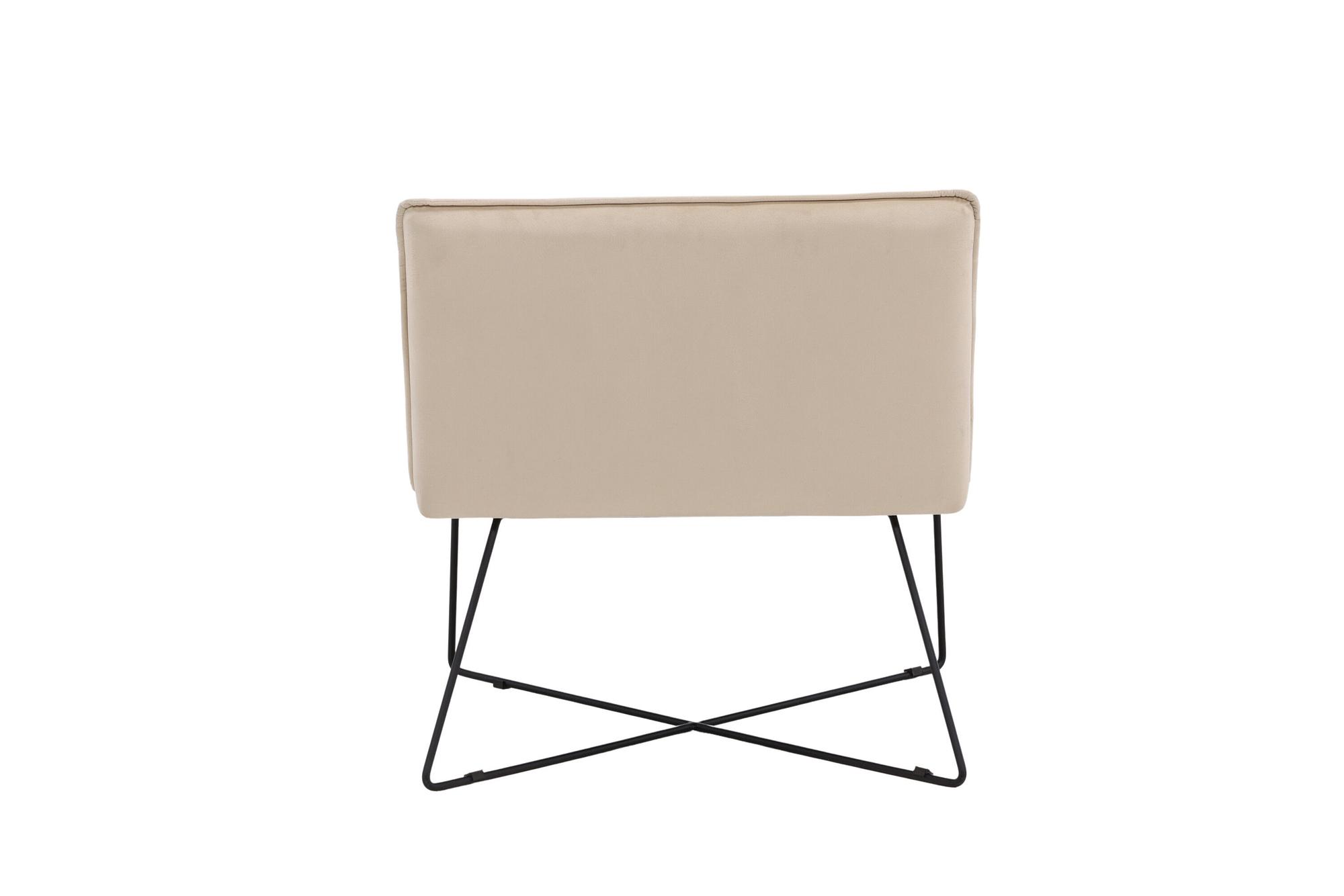 X-Lounge Einzelsofa Samt Beige 6