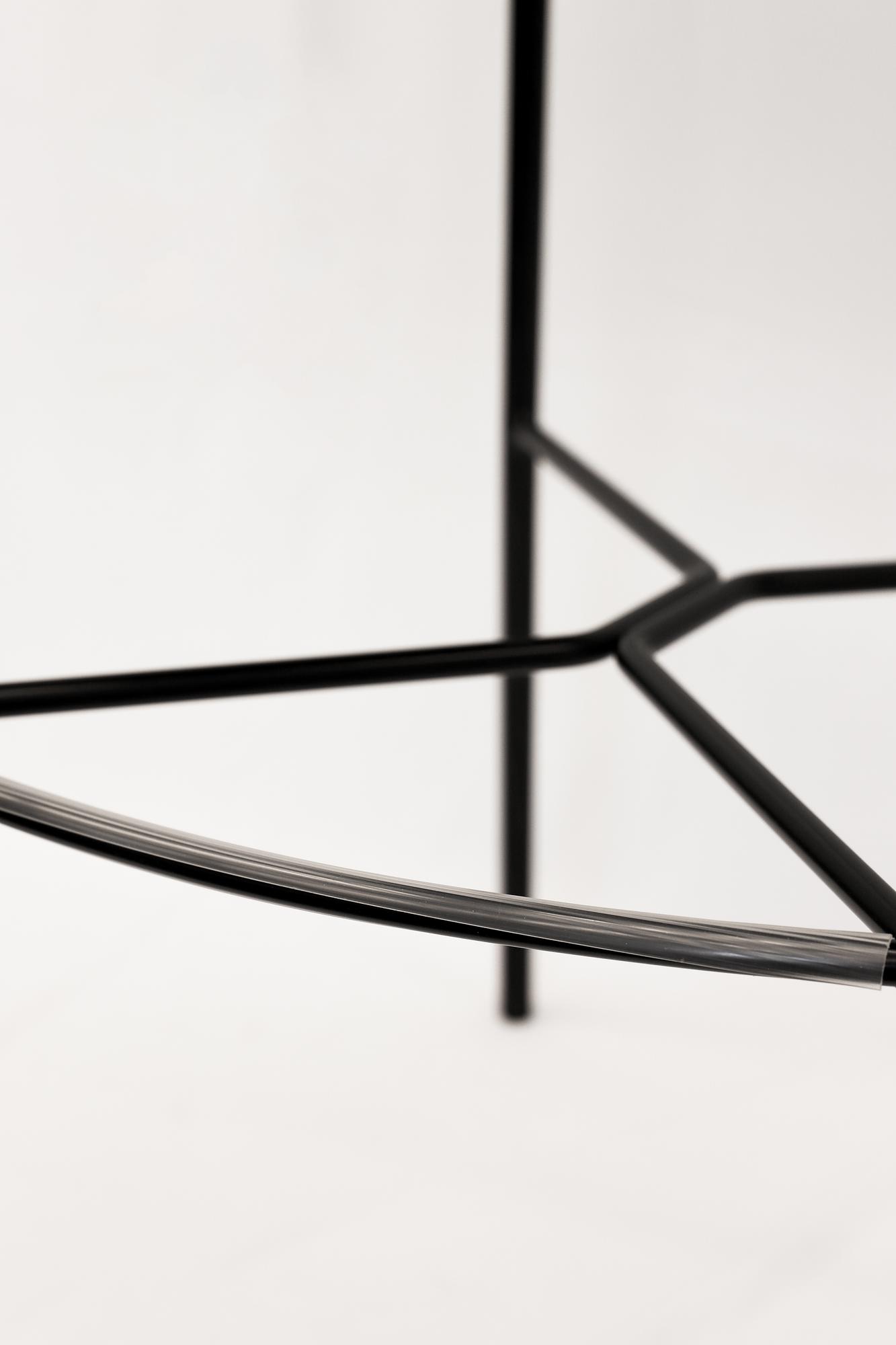 Marlen Stool Faux Leather Metal Beige 3