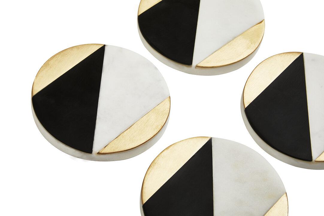 4x Kira Grey Marble Untersetzer
 5