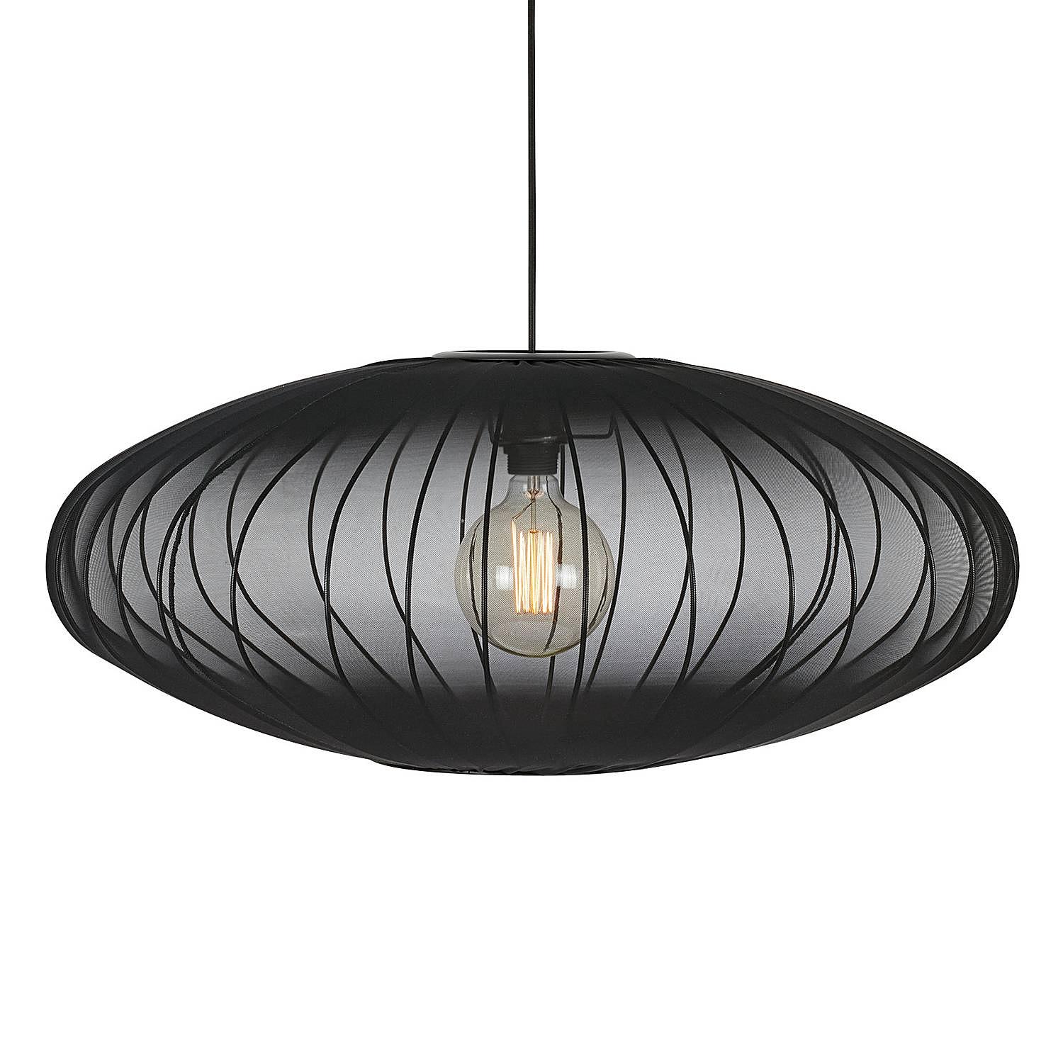 Pendant lamp Florence Iron Nylon Black 75 x 31 cm 0