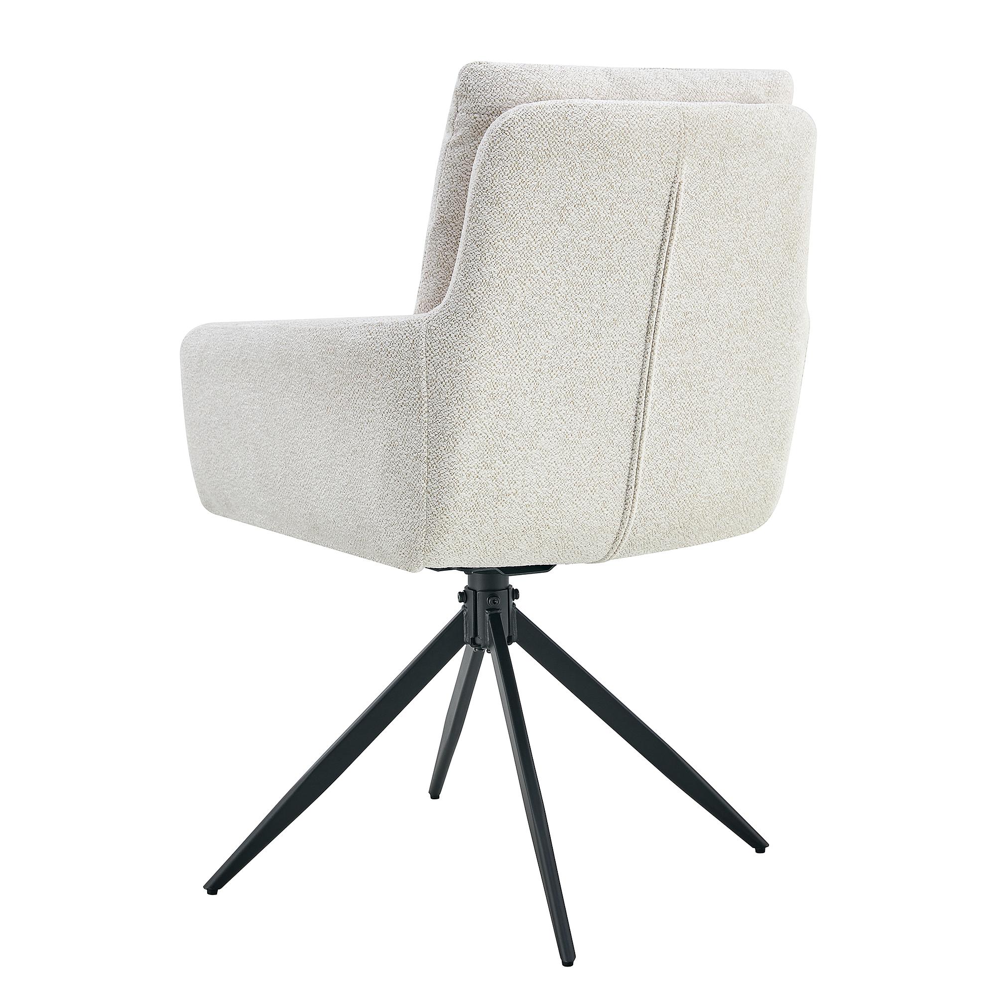 LOBBS Armlehnenstuhl Drehbar 2er-Set Cremeweiß 4