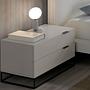ANGEL CERDÁ Bedside table in grey wood and black steel 1